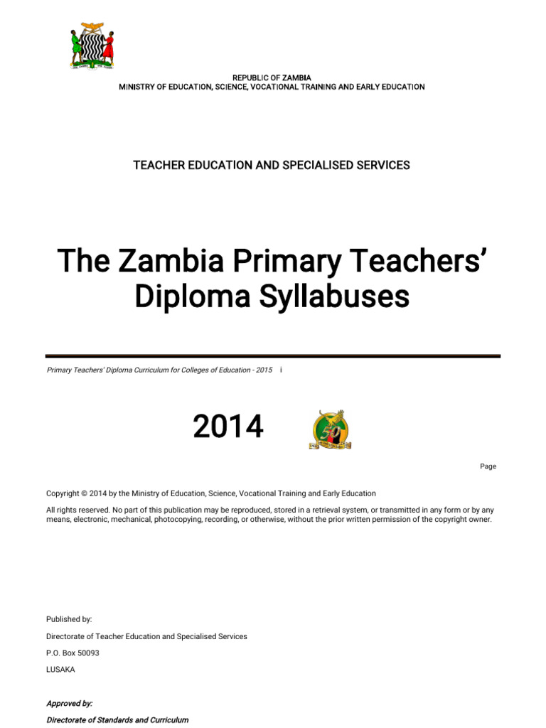 Primary Teachers' Diploma Curriculum 2015 | PDF | Pedagogy ...