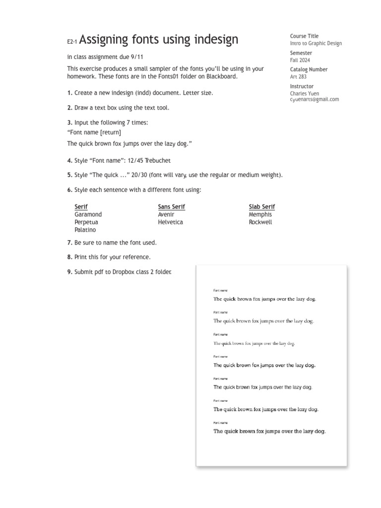 E2-1 AssignFonts | PDF