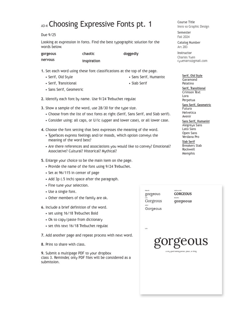 A3-4 ChoosingFonts p1 | PDF | Sans Serif | Typefaces