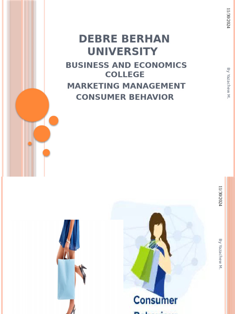 CB Chapter One | PDF | Consumer Behaviour | Behavior