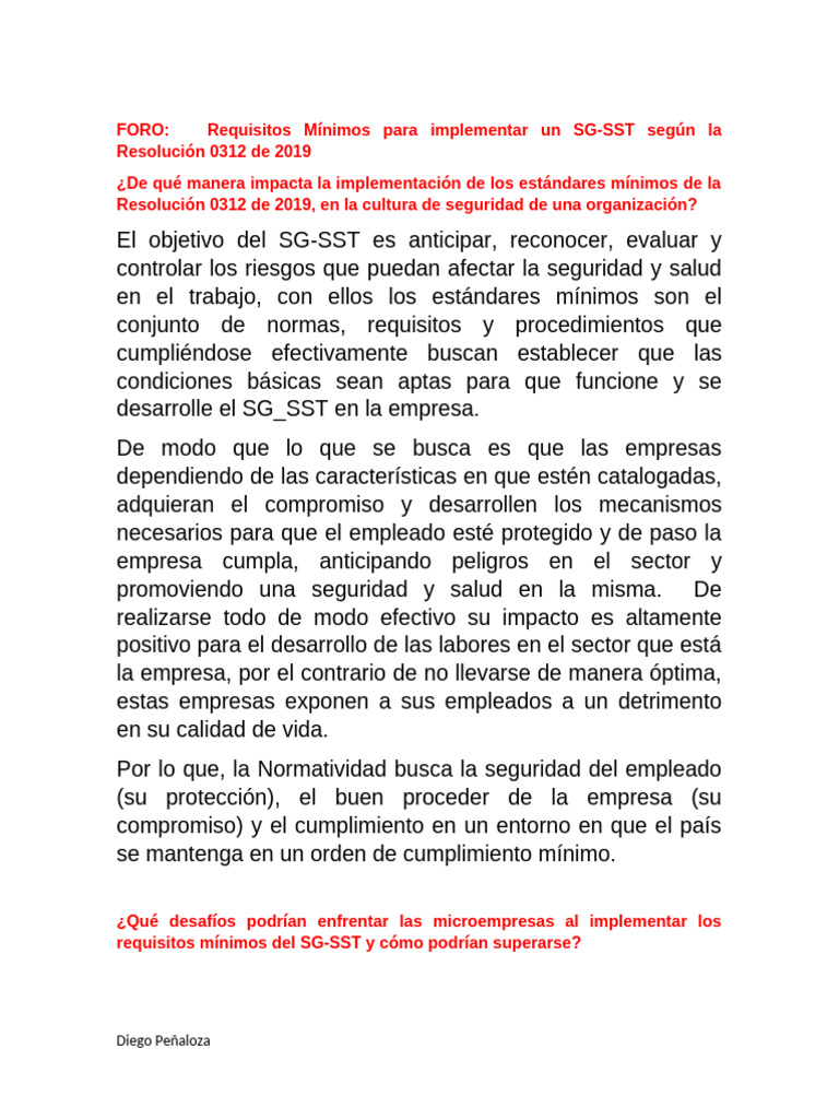 Requisitos SG-SST según Resolución 0312 | PDF | Business