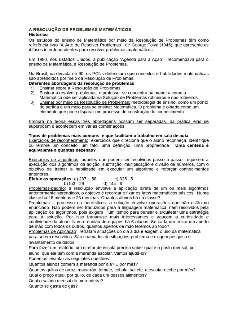 Resolução de Problemas em Matemática | PDF | Geometria | Aprendizado