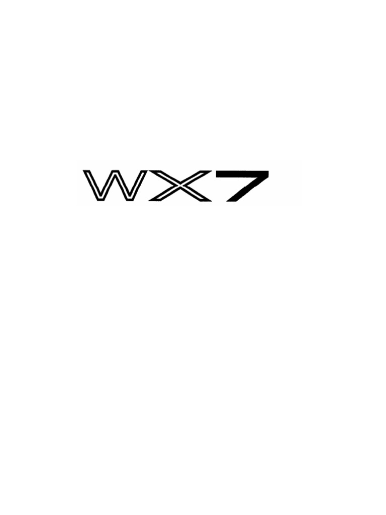 WX7 Owners Manual | PDF | Pitch (Music)