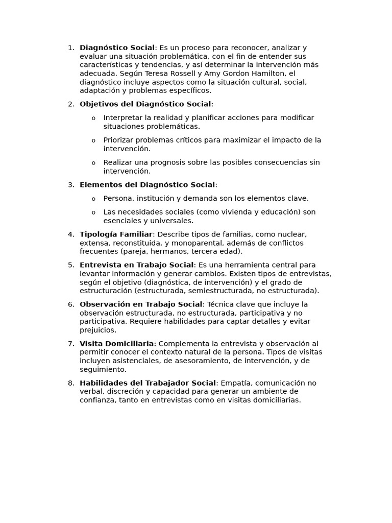 Diagnóstico Social y Técnicas en Trabajo Social | PDF | Trabajo Social ...