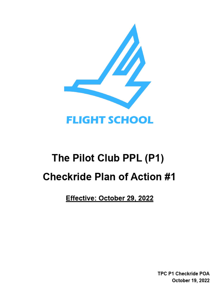 PPL Checkride Plan of Action Guide | PDF | Visual Flight Rules | Air ...
