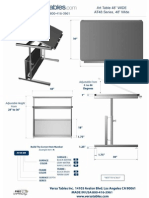 Art Table (AT Series) Technical Drawing