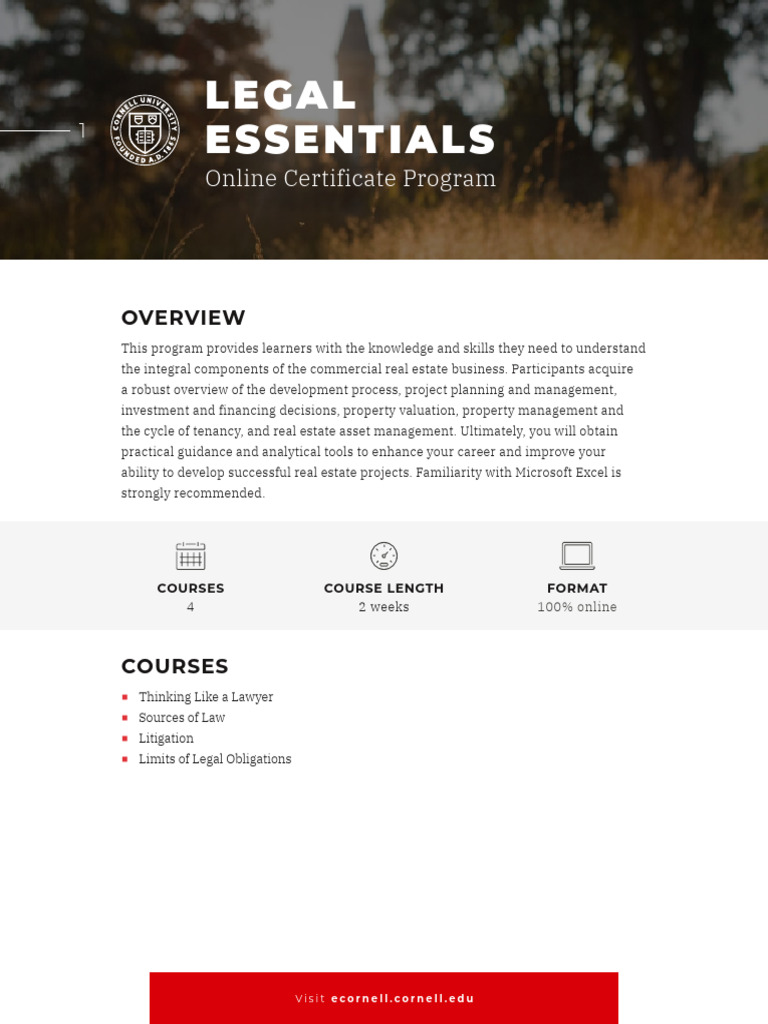 Legal Essentials Certificate Program | PDF | Lawsuit | Lawyer