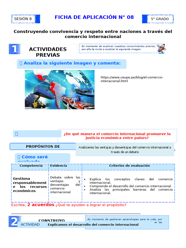 UNIDAD #7 - CC - SS - 5to FICHA 8 | PDF | Arancel | El comercio ...