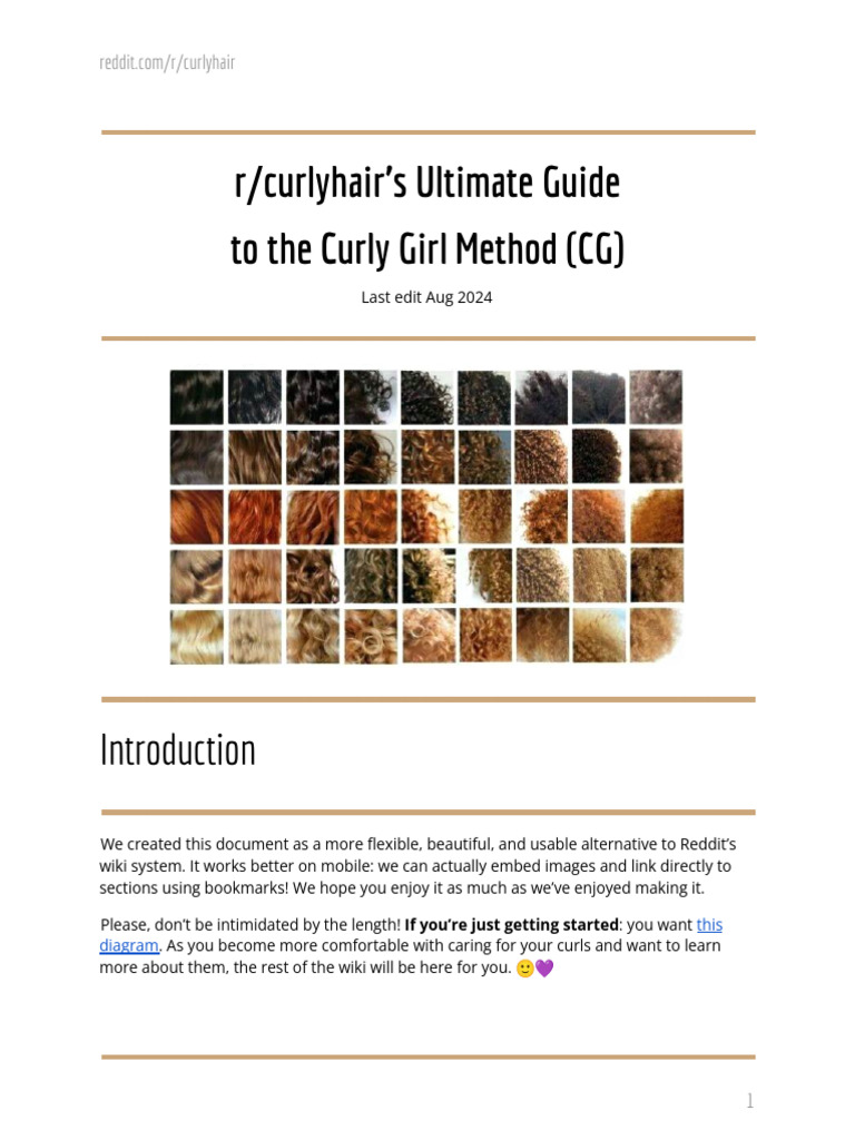Curly Girl Method: Ultimate Guide | PDF | Shampoo