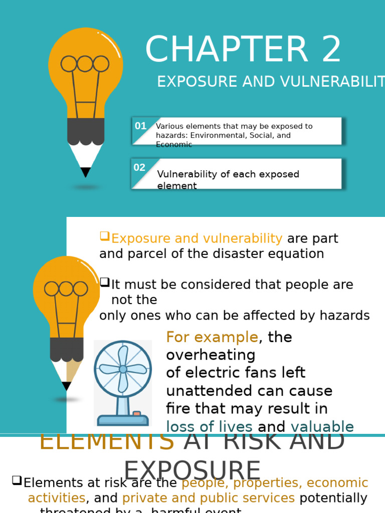 Exposure and Vulnerability in Hazards | PDF | Hazards | Risk