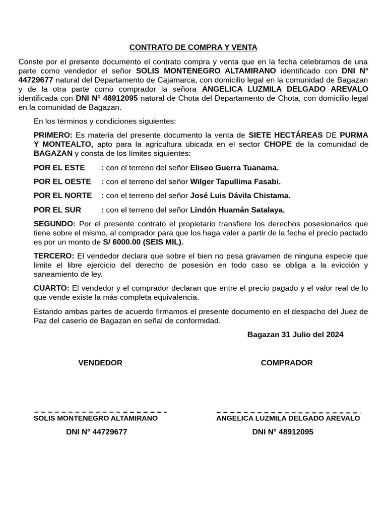 Contrato de Compra y Venta | PDF | Ley común | Derecho empresarial