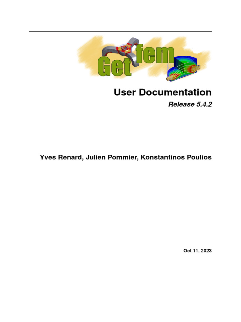 GetFEM User Guide | PDF | Finite Element Method | Parallel Computing