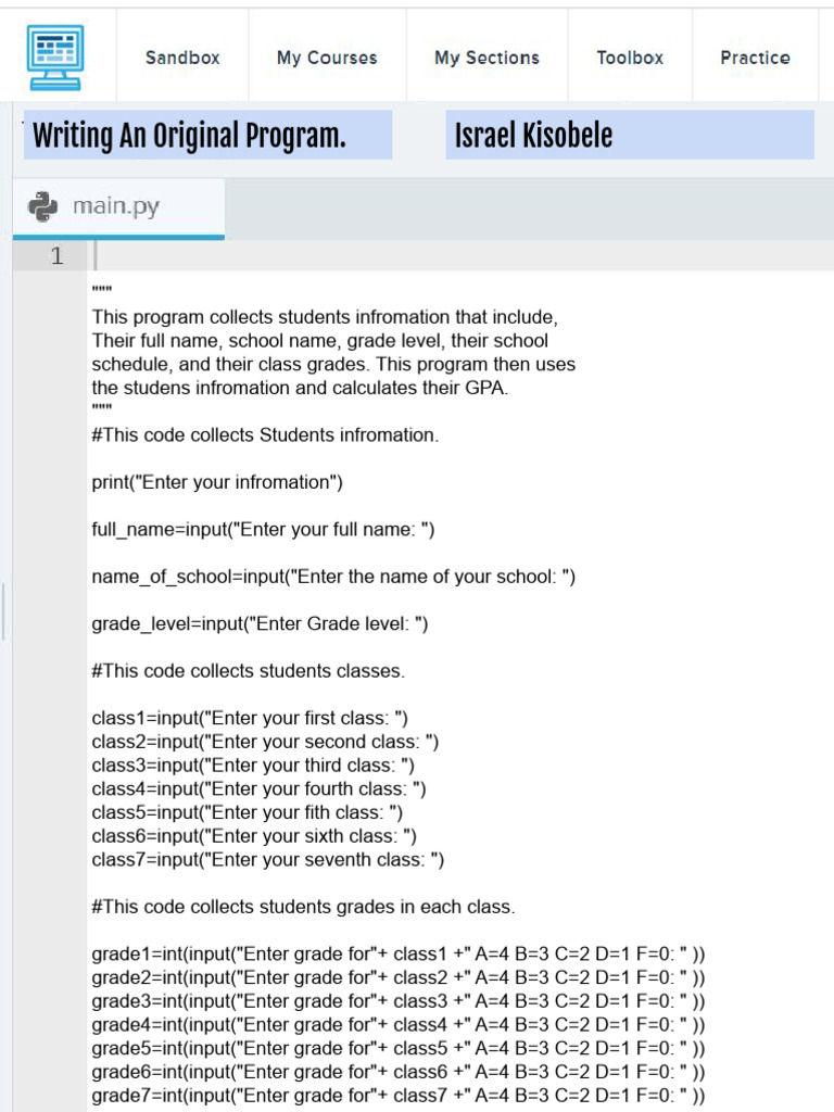Student Information Program Code | PDF | Computer Programming | Computing