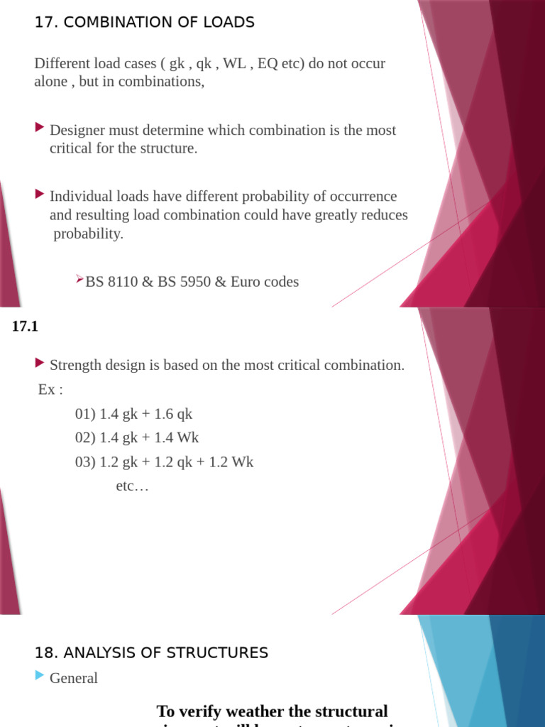 Structural Load Combinations and Analysis | PDF | Stress (Mechanics ...