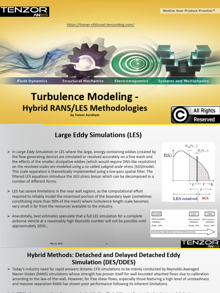 Hybrid RANS/LES Turbulence Modeling | PDF | Computational Fluid ...