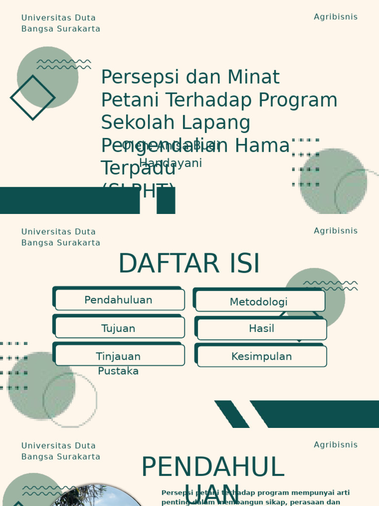 Persepsi Dan Minat Petani Terhadap Program Sekolah Lapang Pengendalian ...