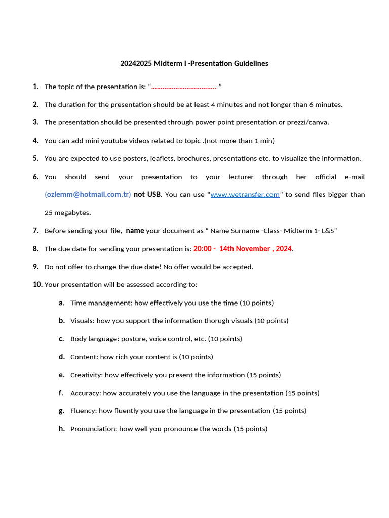 Presentation Guidelines Pdf Human Communication