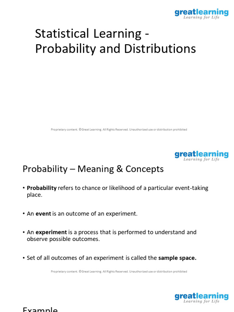 Lecture+Slides+ +prework | PDF | Probability Distribution | Probability