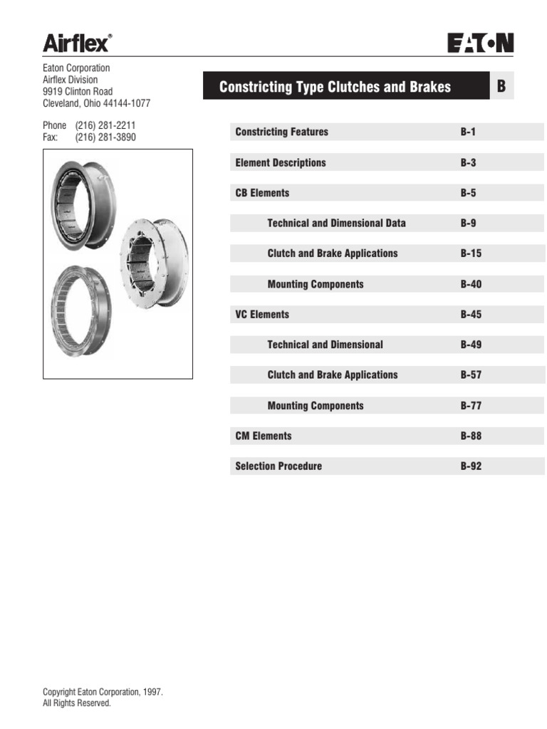 Constricting Type Clutches and Brakes | PDF