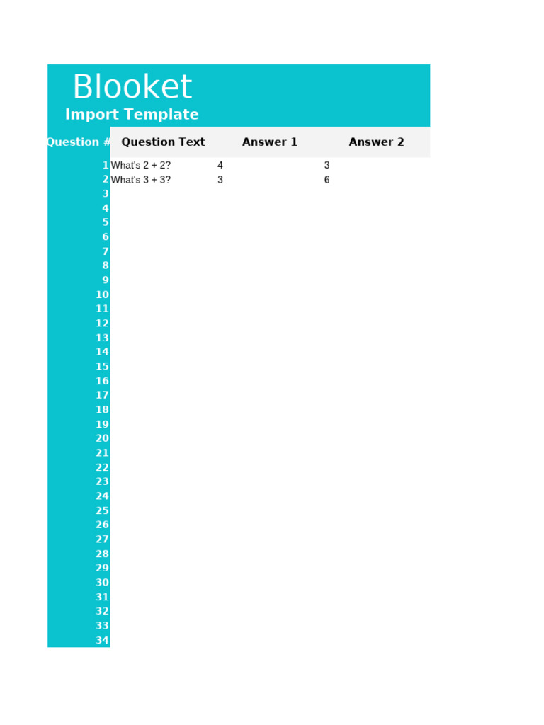 Blooket Import Template Guide | PDF