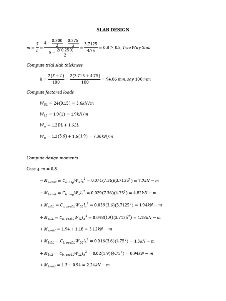 Slab Design | PDF | Structural Engineering | Building Engineering