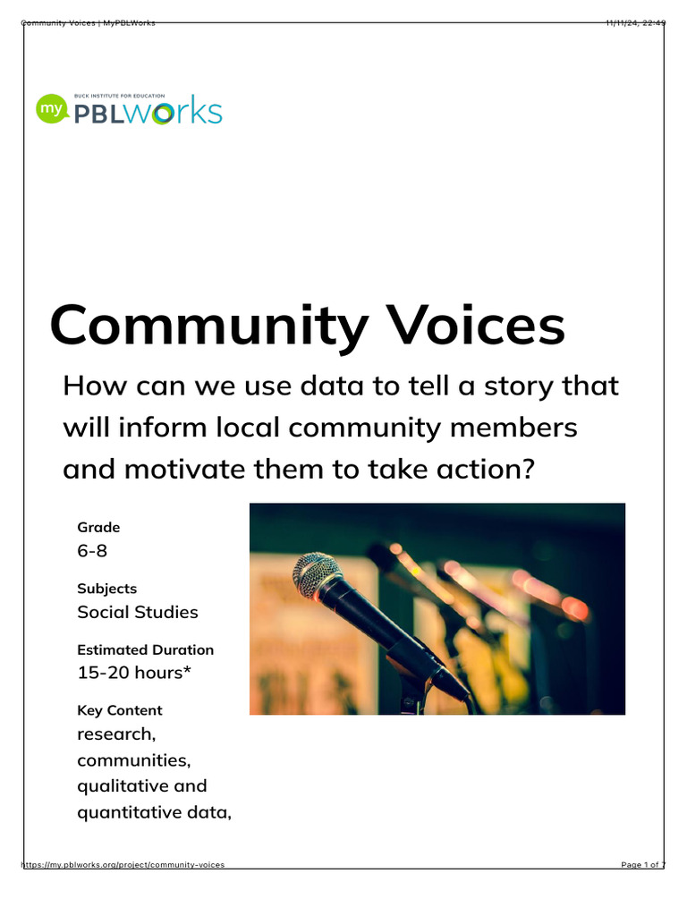 Engaging Youth in Community Issues | PDF | Data | Public Speaking