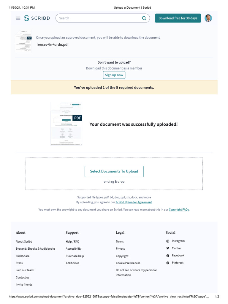 Upload A Document - Scribd2 | PDF | Scribd | Computing