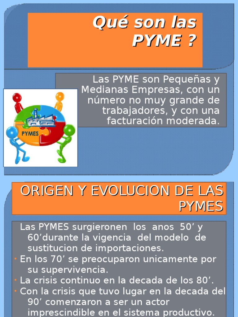PYMES | PDF | Pequeñas y medianas empresas | Producto Interno Bruto