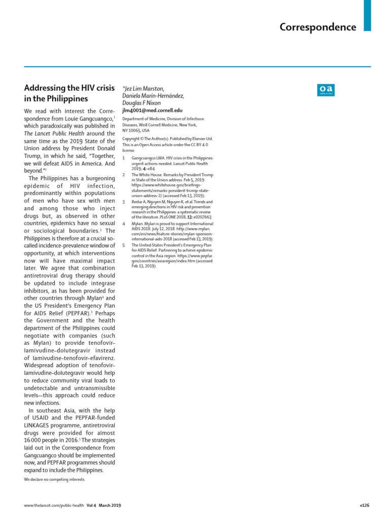 Addressing The HIV Crisis in The Philippines - Lanpu | PDF | Management ...