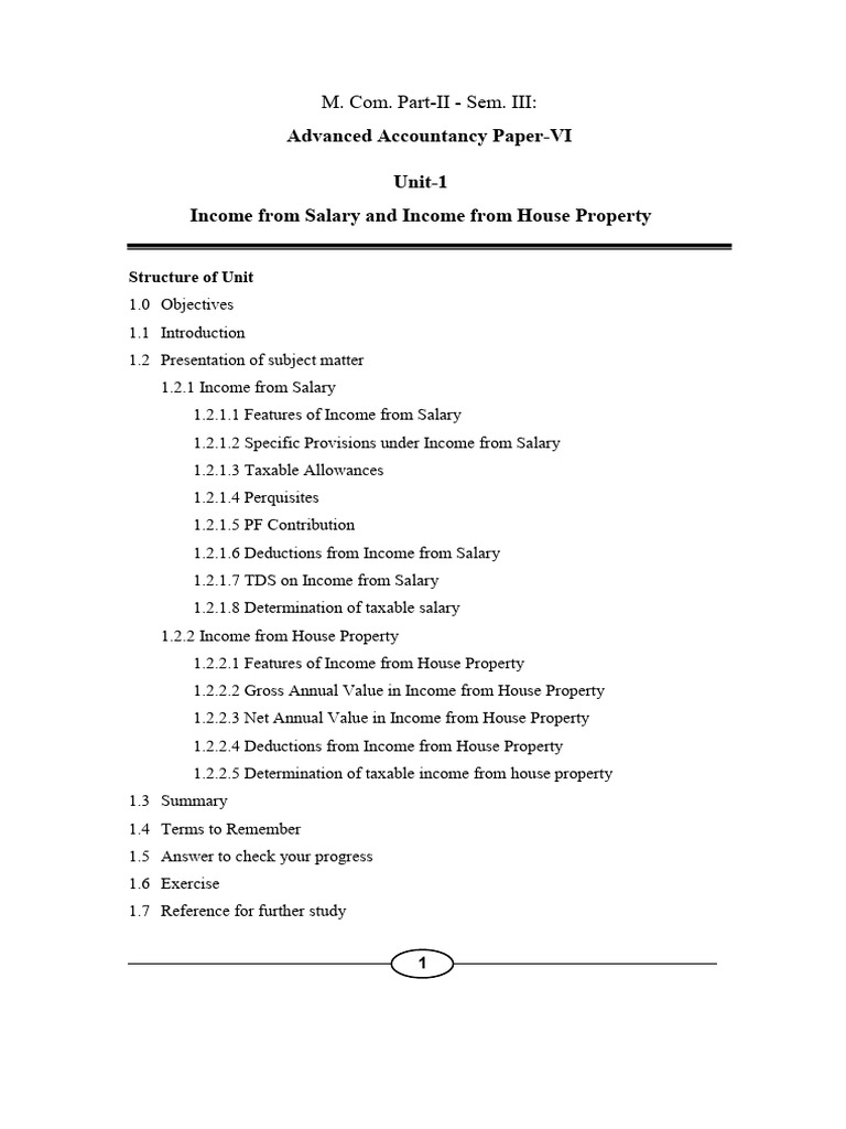 M - Com - II Advanced Accountancy Paper-VI | PDF | Cost Of Living | Salary