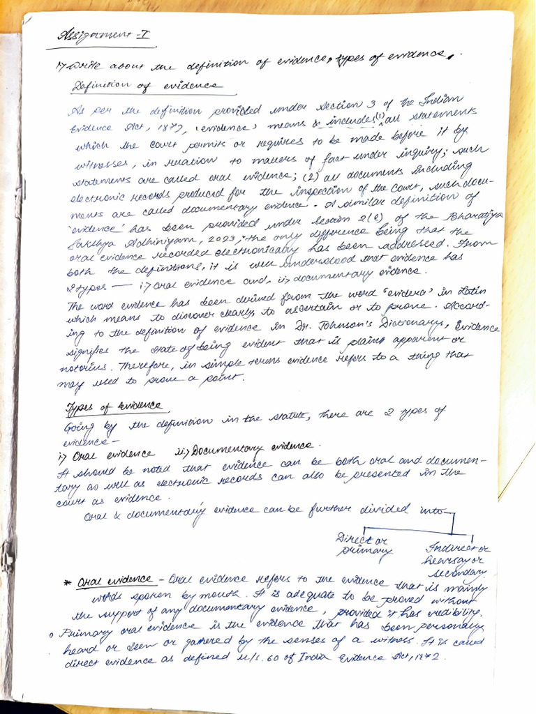 Evidence Assignment | PDF