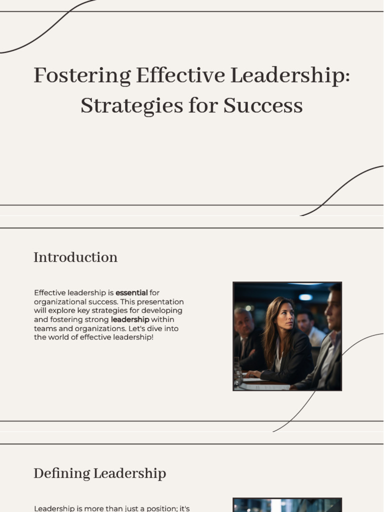 Slidesgo Fostering Effective Leadership Strategies For Success ...