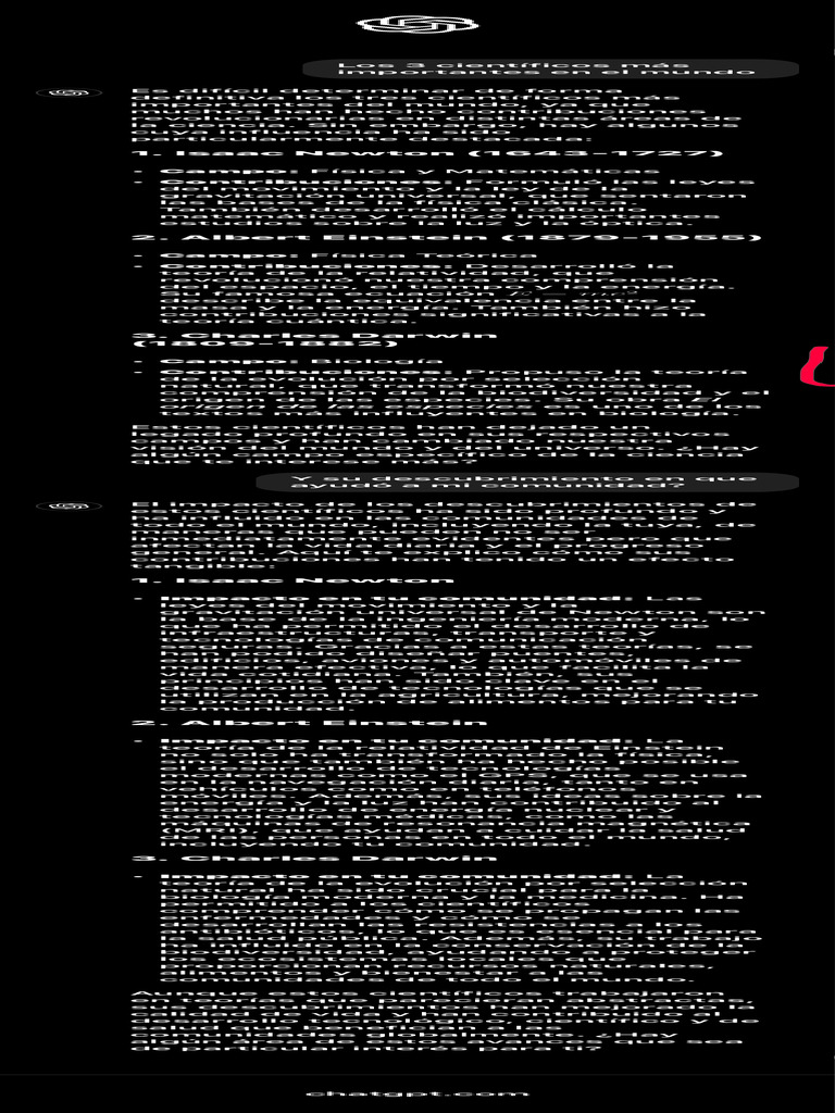 Científicos Más Importantes 2 | PDF