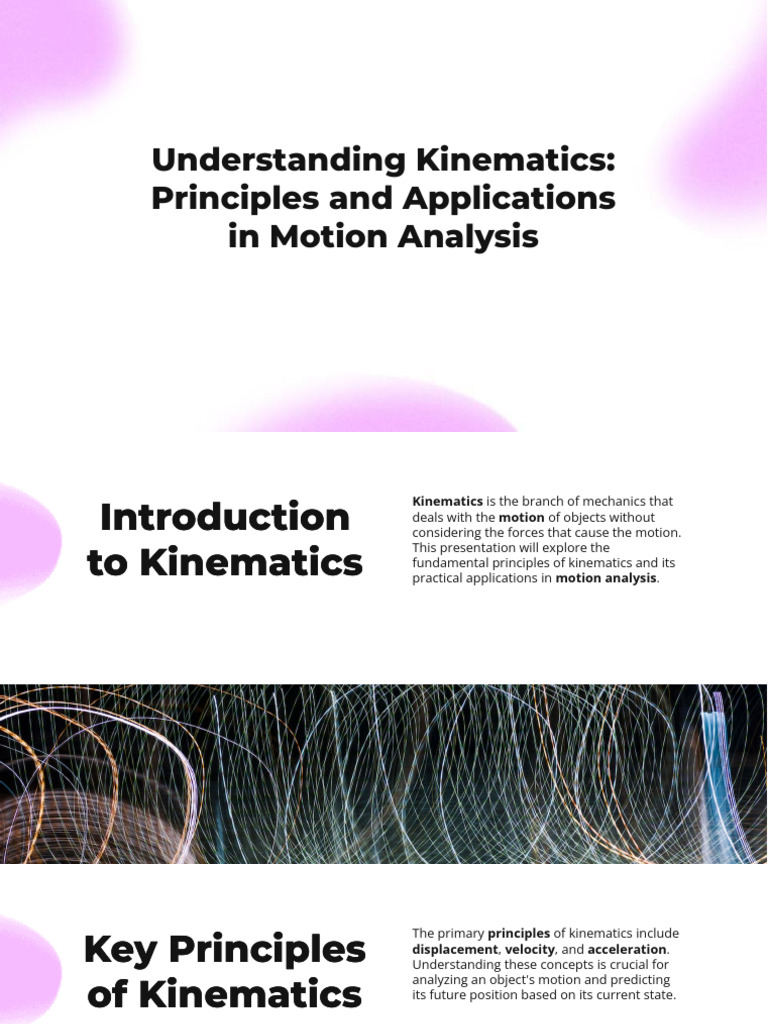 Slidesgo Understanding Kinematics Principles and Applications in Motion ...