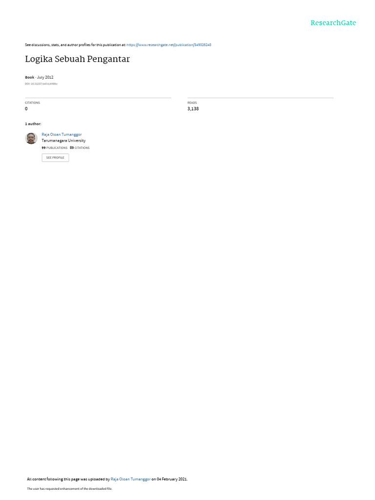 Logika Sebuah Pengantar Book Overview Pdf