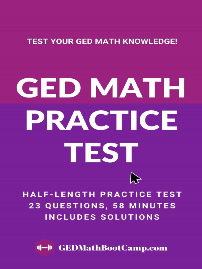 GED Math Practice Test & Solutions | PDF | Slope | Mathematics