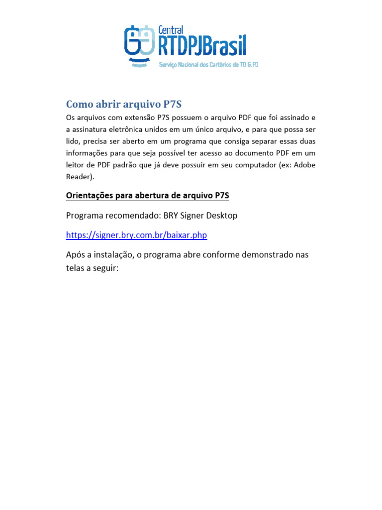 Como Abrir Arquivo P7S com PDF | PDF