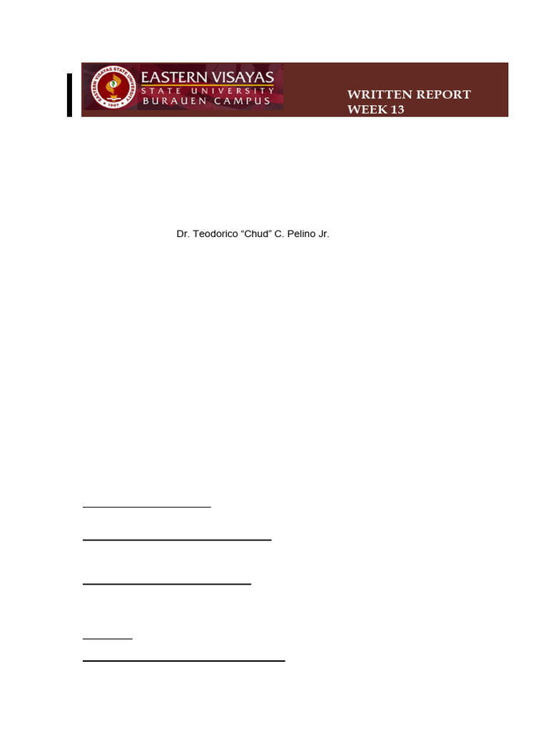 Week 13 Written Report 1 | PDF | Critical Thinking | Information Literacy