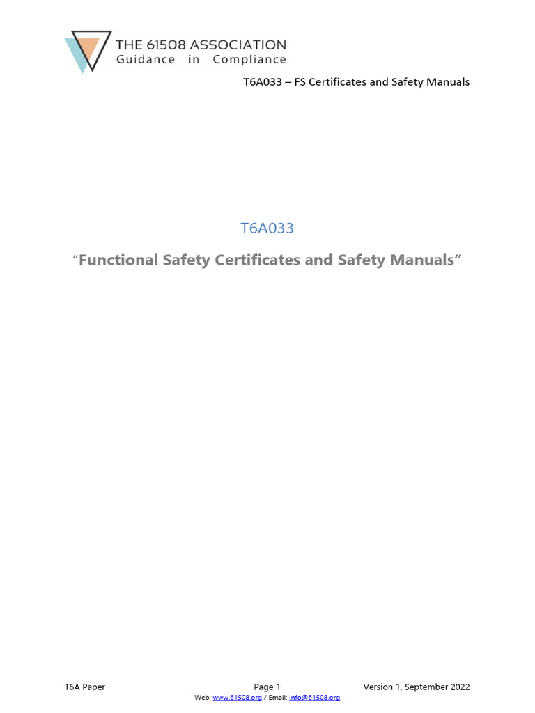 Functional Safety Certificates Guide | PDF | Reliability Engineering ...