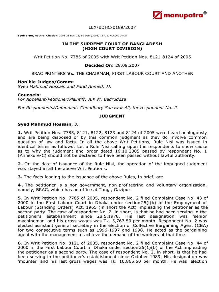 Labour Court Petition Guidelines | PDF | Strike Action | Complaint