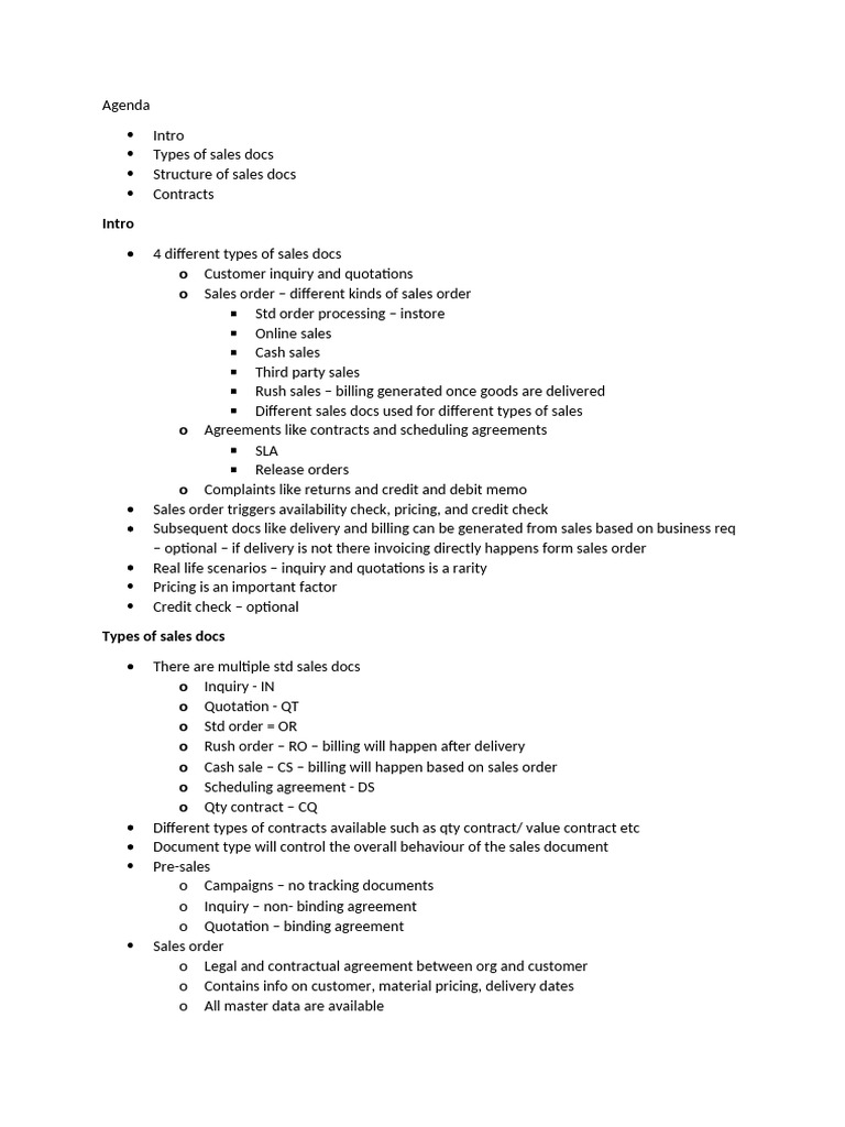 Sales Document Essentials | PDF | Pricing | Business