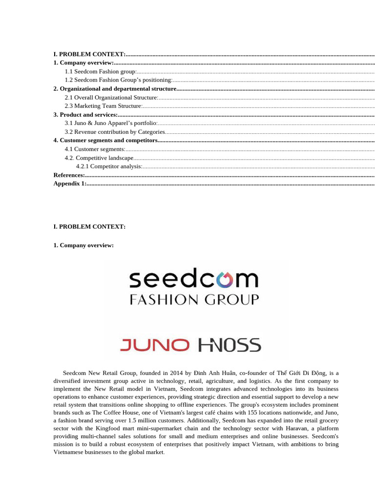 Seedcom Fashion Group Overview | PDF | Online Shopping | Retail