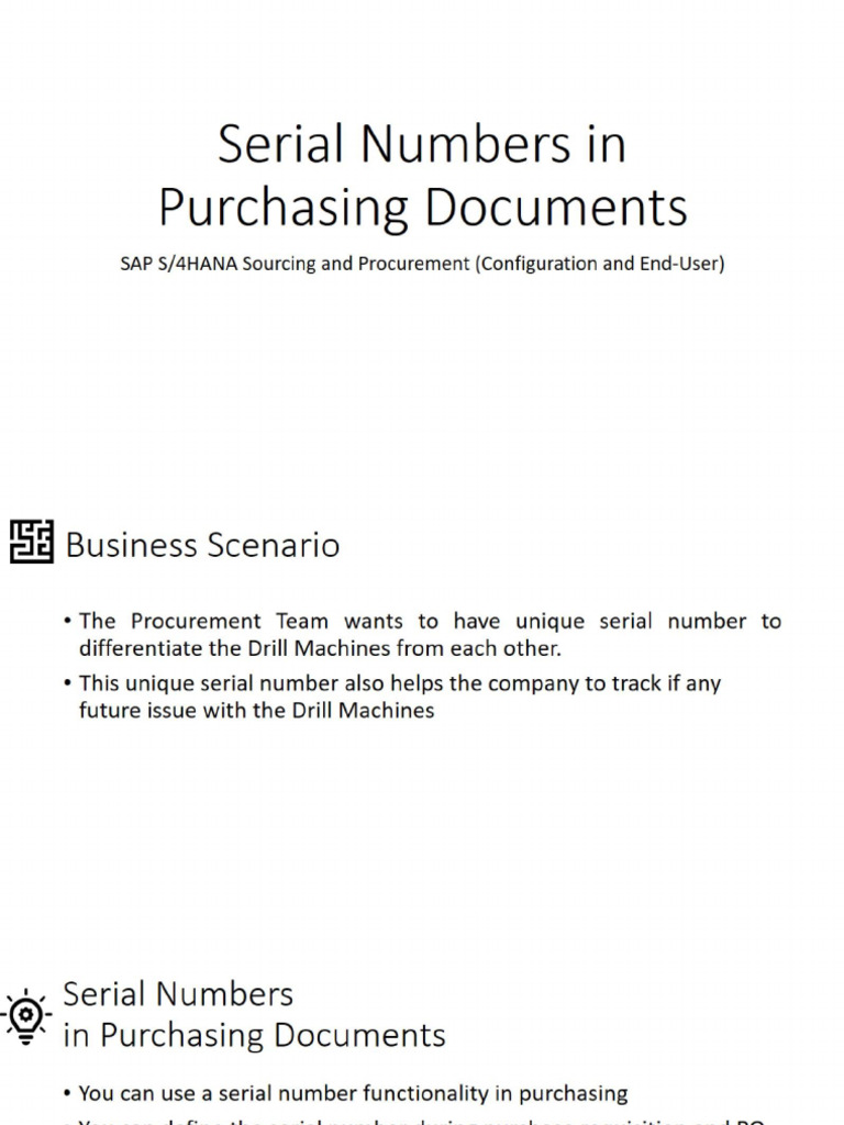 SAP S4HANA Sourcing & Procurement - Section | PDF