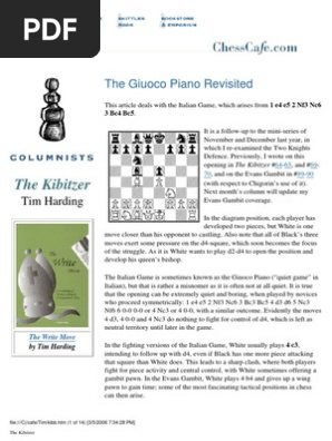 The Italian Game and Evans Gambit - Chess Opening E-Book Download