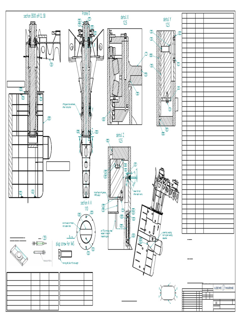 Rudder Assembly Specifications | PDF | Screw | Mechanical Engineering
