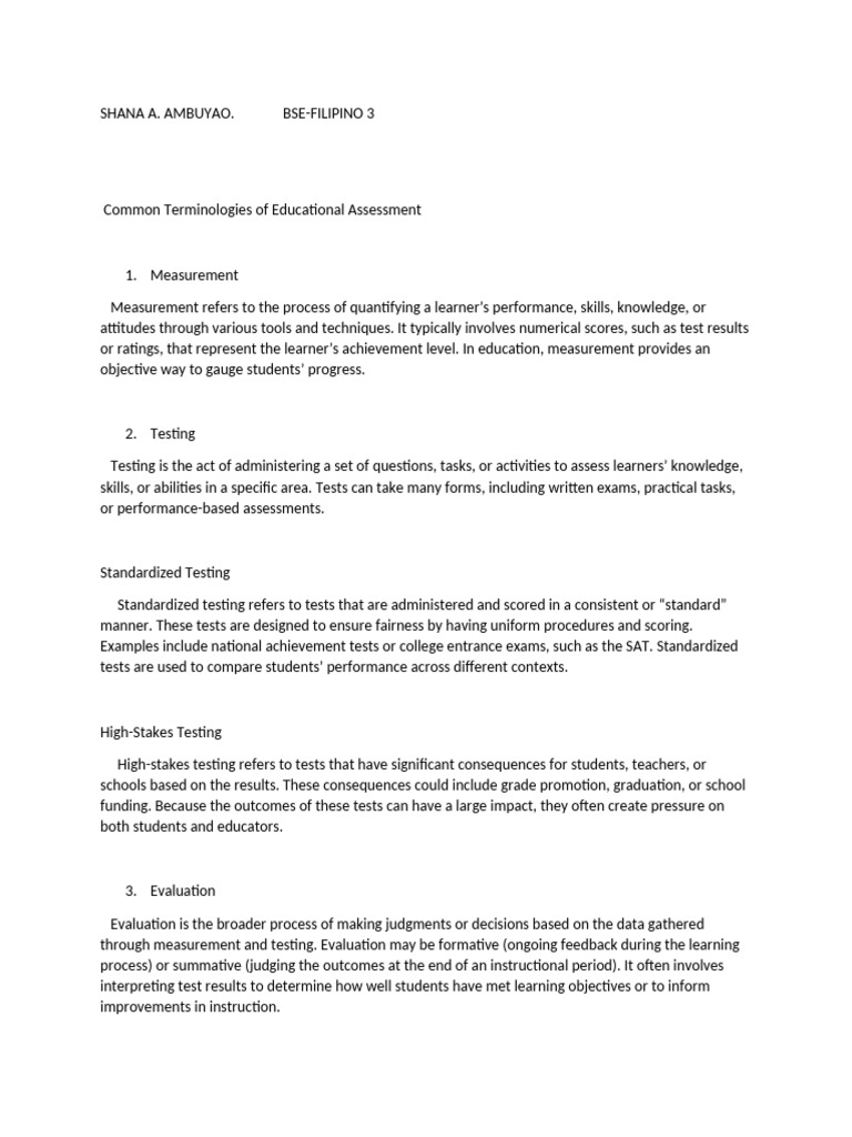 Assessment | PDF | Educational Assessment | Standardized Tests