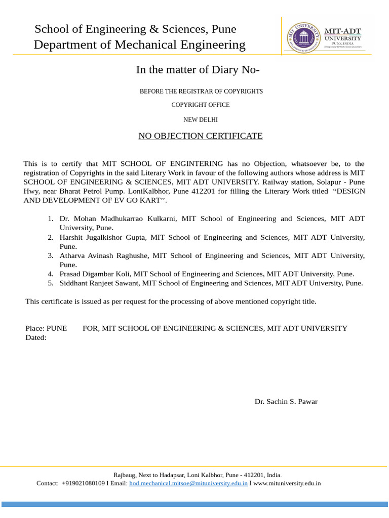 No Objection Certificate | PDF