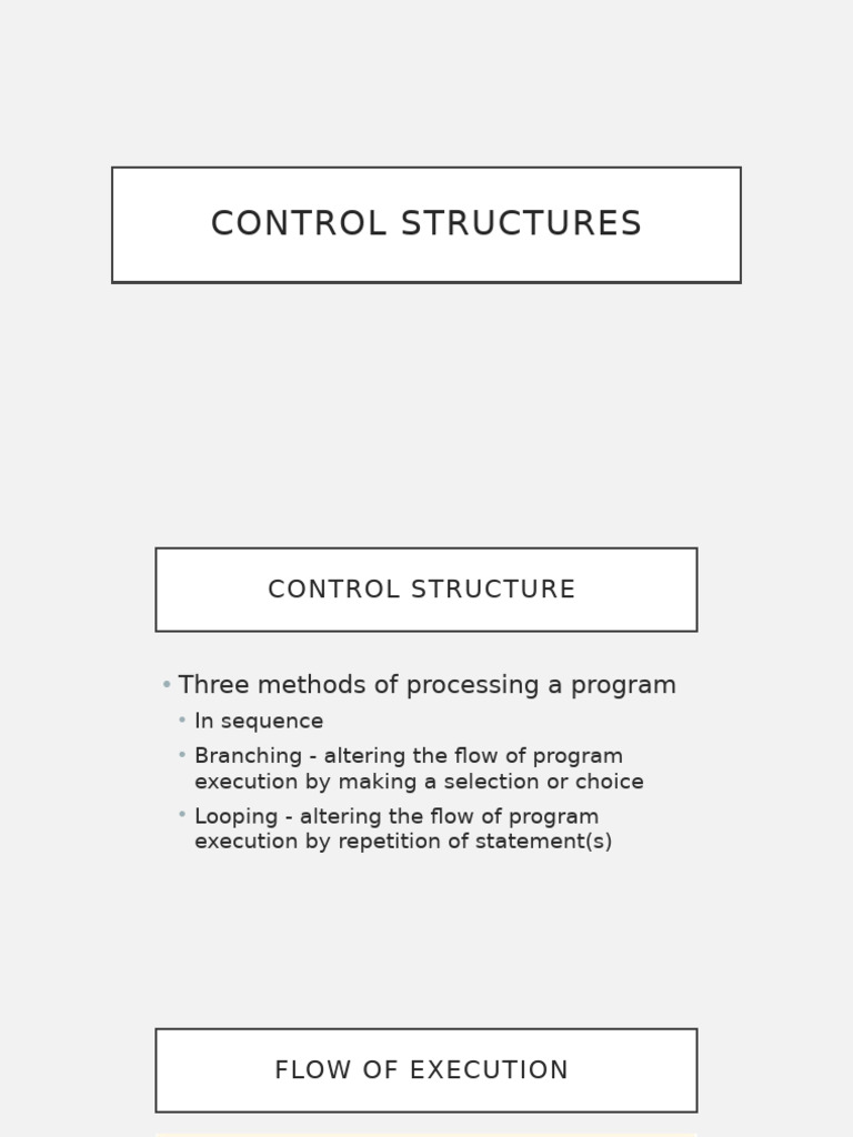 Control Structures | PDF