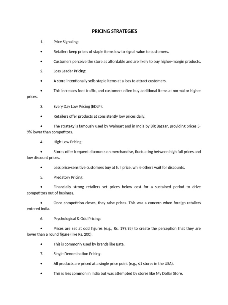 Effective Retail Pricing Strategies | PDF | Pricing | Retail