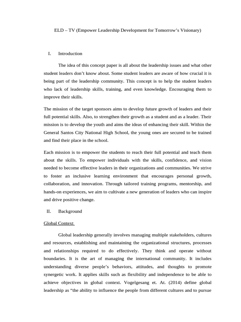 EAPP Concept Paper - G1 | PDF | Leadership | Mentorship